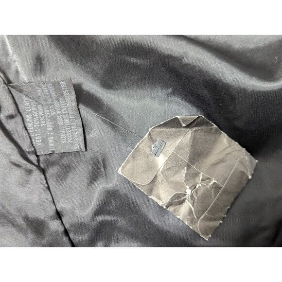 NWOT! GUESS! SUPPLE SOFT BLACK GENUINE LEATHER WOOL ZIP LINER JACKET, COAT!SZ XL - Picture 13 of 14